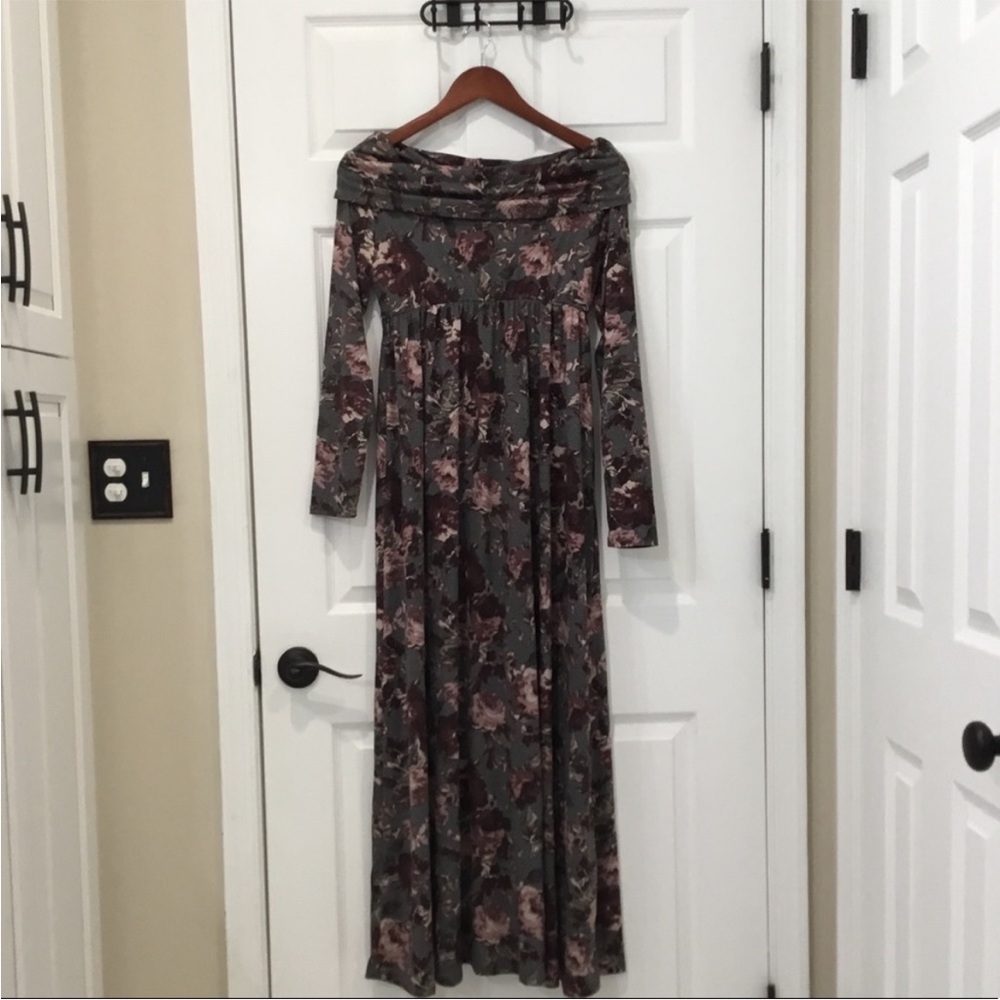 Pinkblush Maternity Off Shoulder Maxi